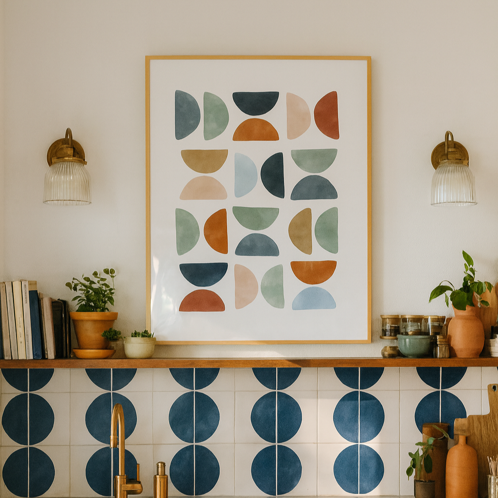Cuadro "Colorful geometric pattern"