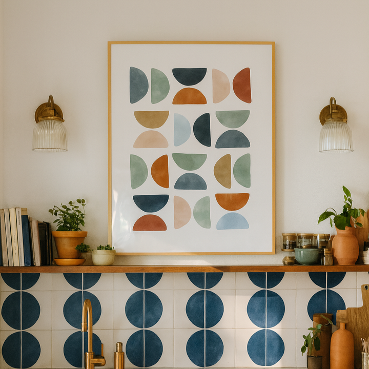 Cuadro "Colorful geometric pattern"