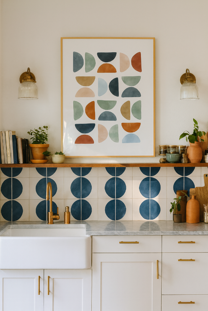 Cuadro "Colorful geometric pattern"