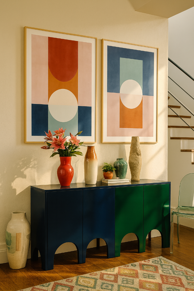 Set  de cuadros "Geometric composition"