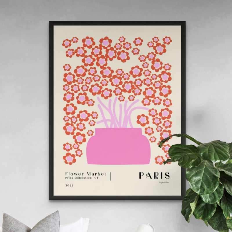 Flower Market. Paris Art Print