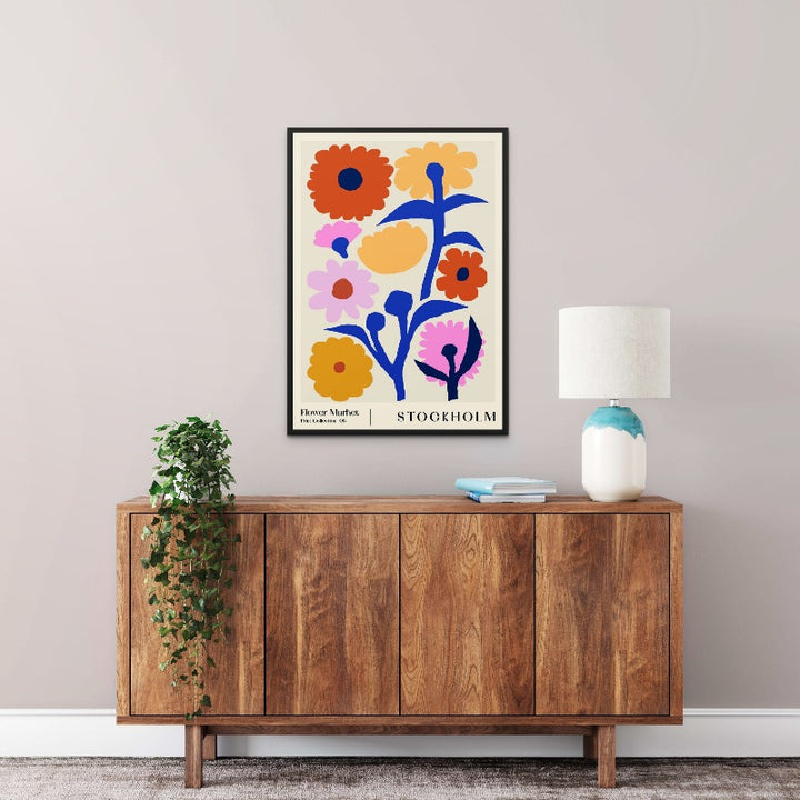 Flower Market. Stockholm Art Print