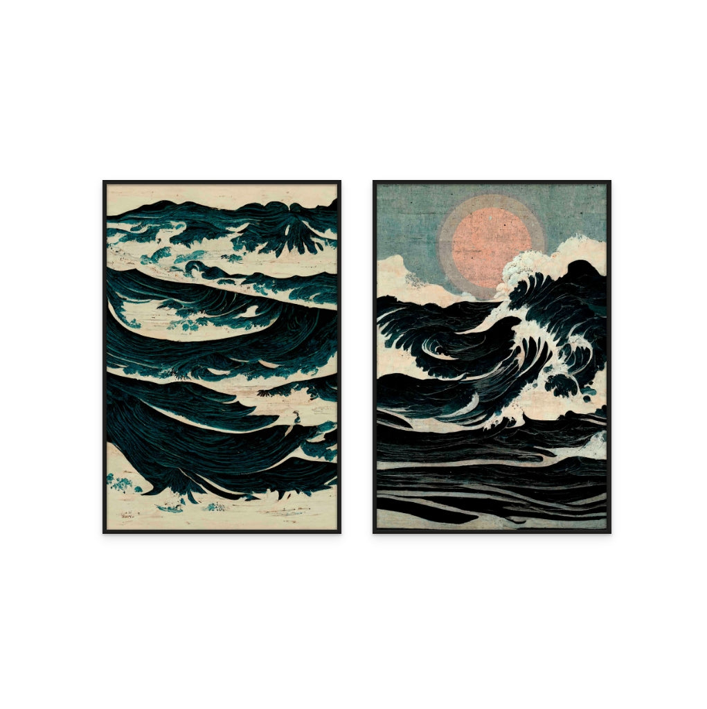 Set "Wild Waves" Art Prints