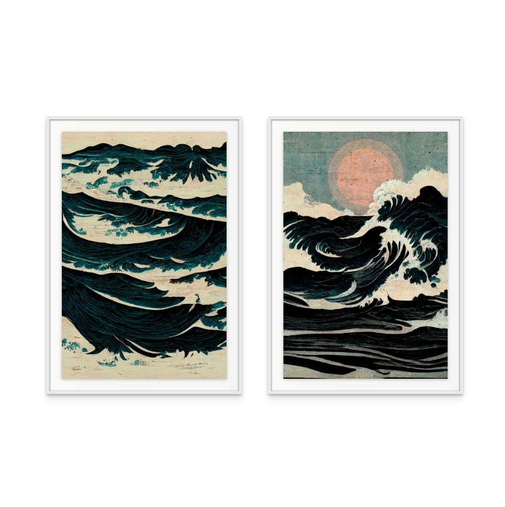 Set "Wild Waves" Art Prints