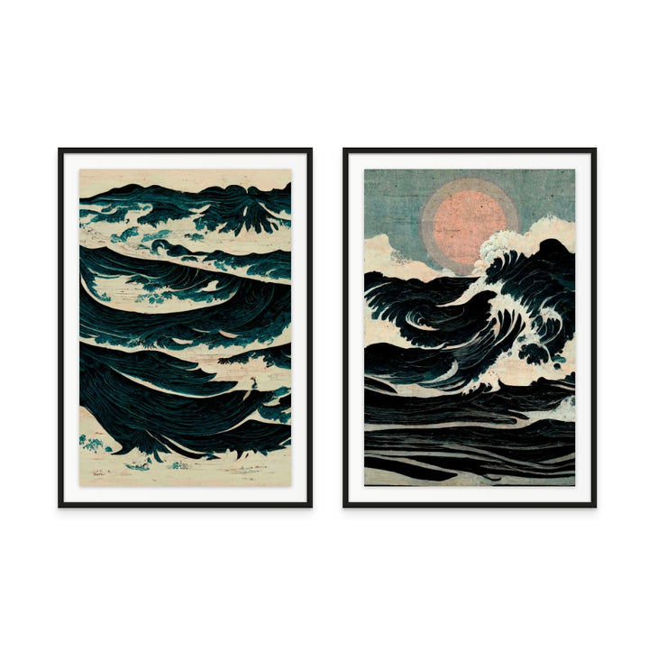 Set "Wild Waves" Art Prints