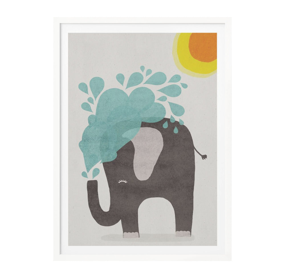 Funny elephant Art Print