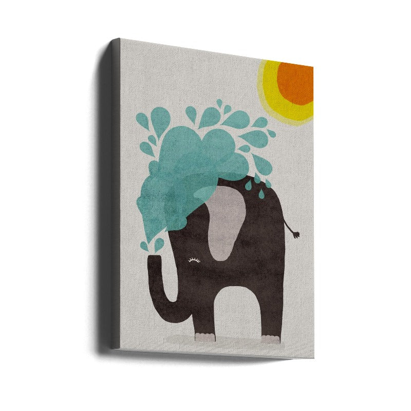 Funny elephant Art Print