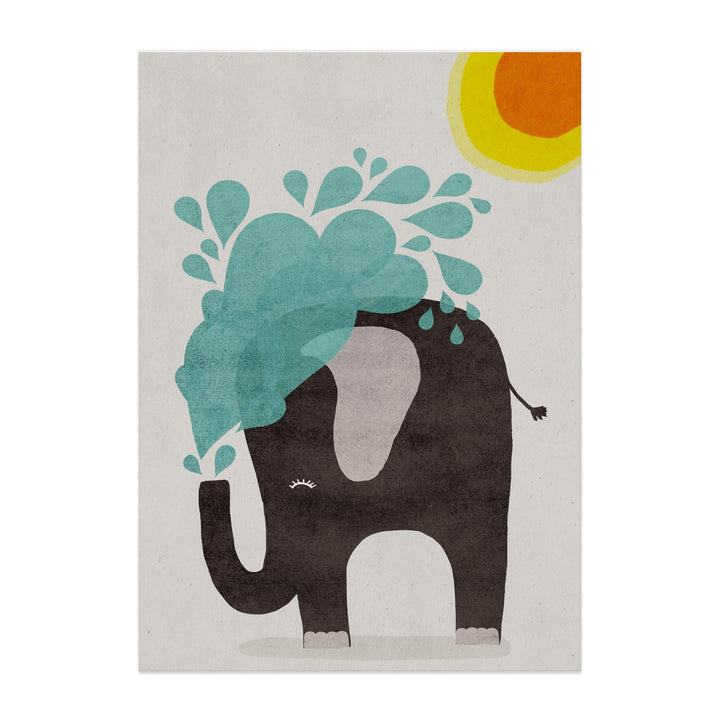 Funny elephant Art Print