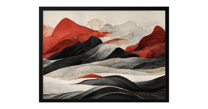 Red Mountains Art Print