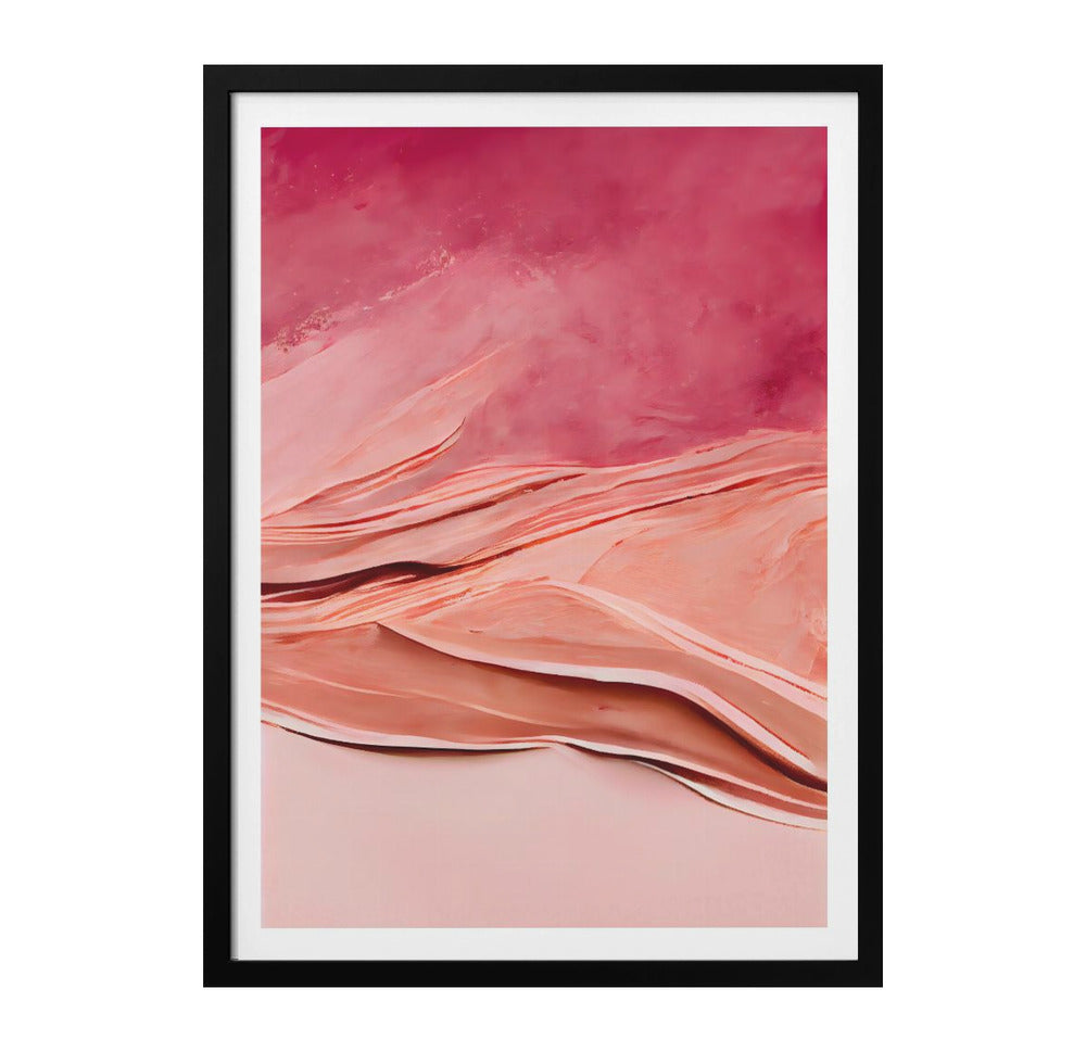 Abstract Thick Pink Color Art Print