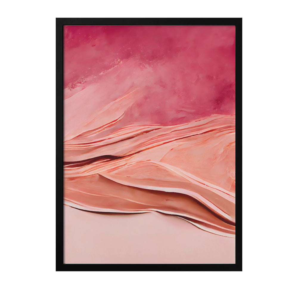 Abstract Thick Pink Color Art Print