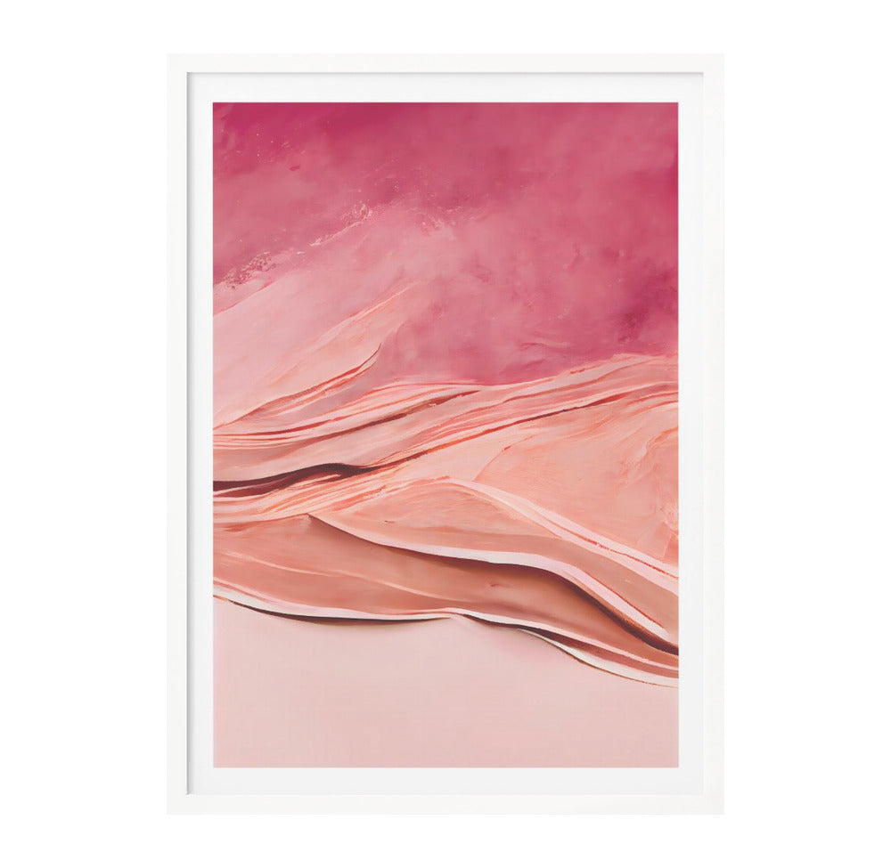 Abstract Thick Pink Color Art Print