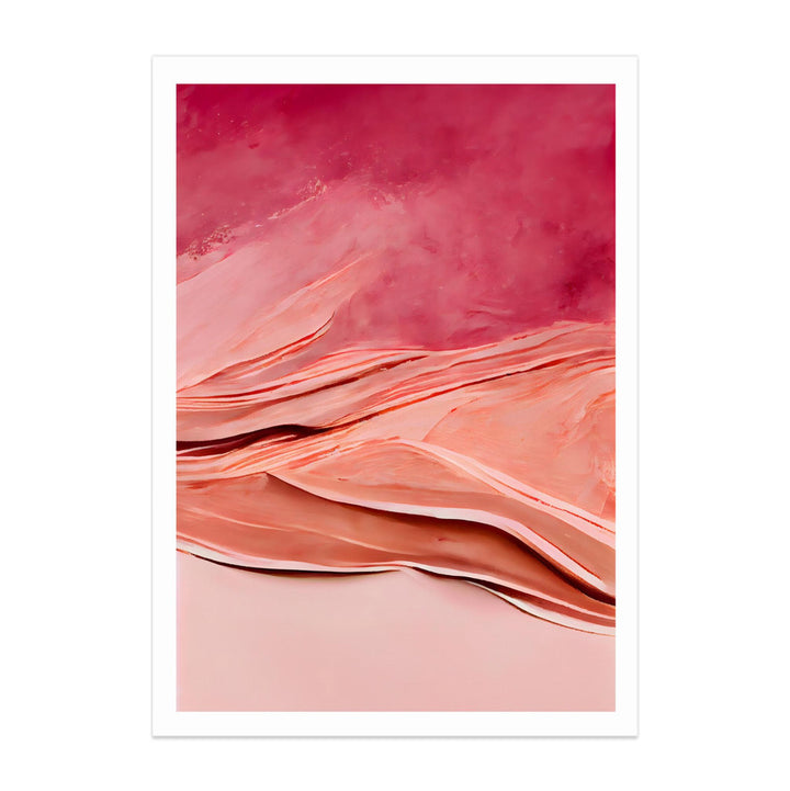 Abstract Thick Pink Color Art Print