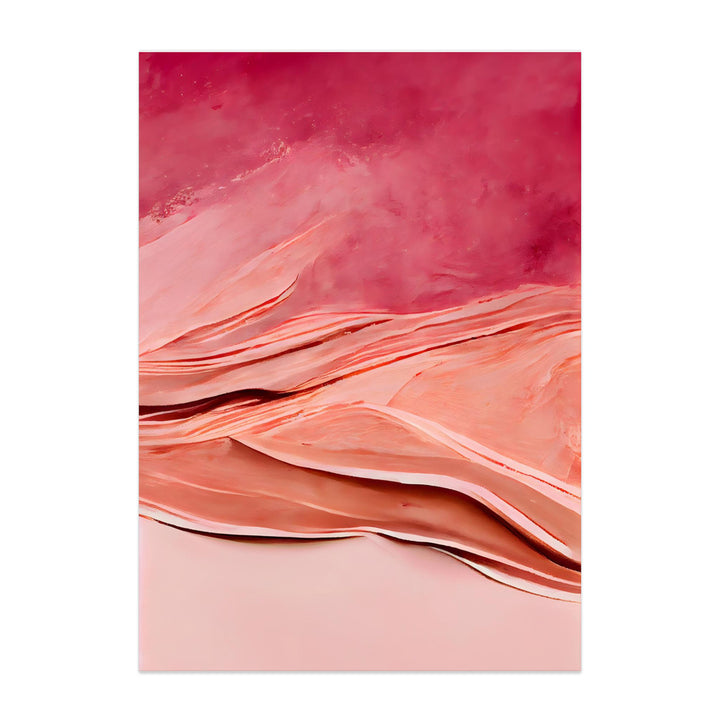 Abstract Thick Pink Color Art Print