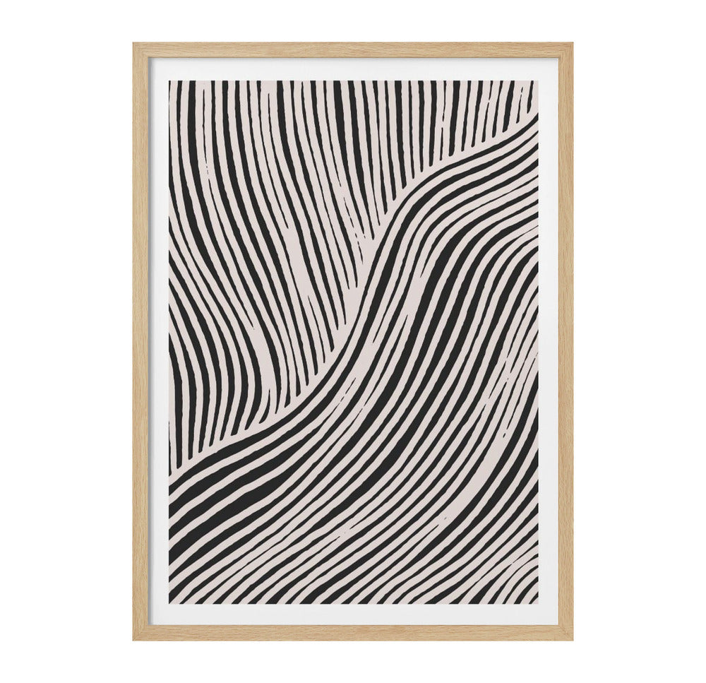 Beige Wave Pattern Art Print