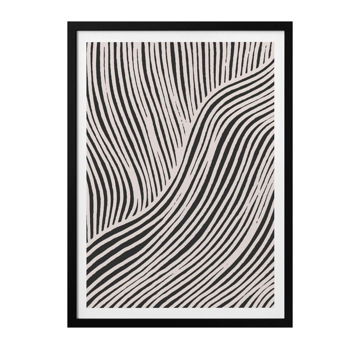 Beige Wave Pattern Art Print