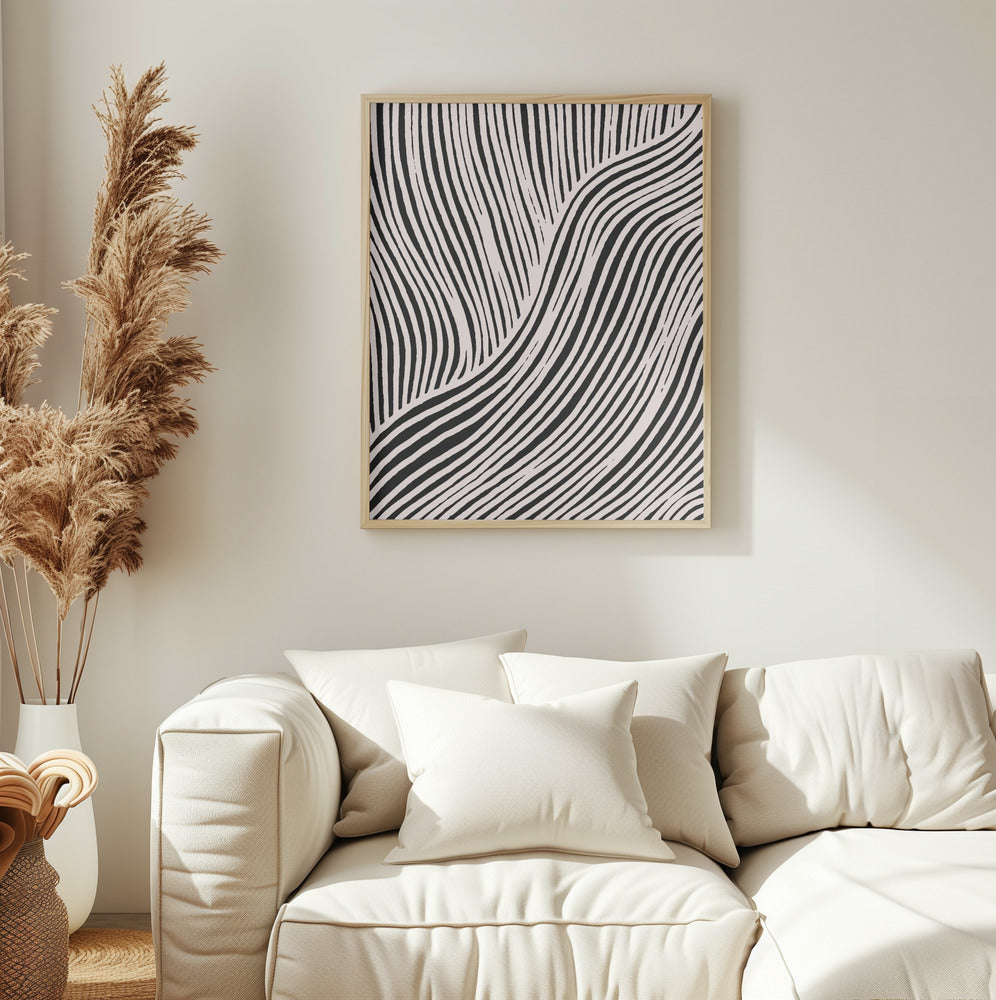 Beige Wave Pattern Art Print