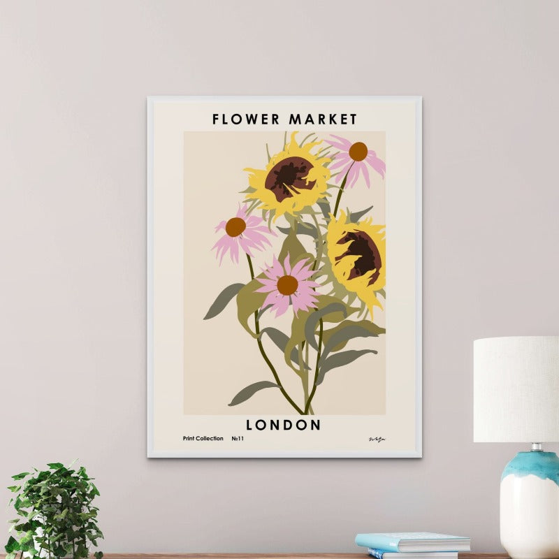 Flower Market. London Art Print