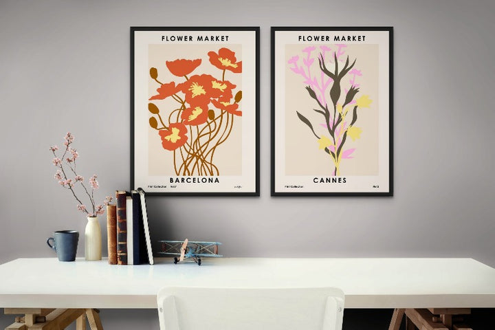 Flower Market. Barcelona Art Print