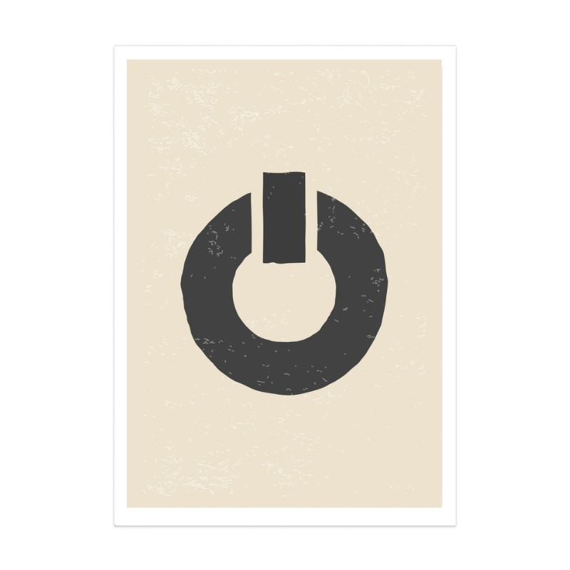 Black Minimal Shapes Series #8 Art Print