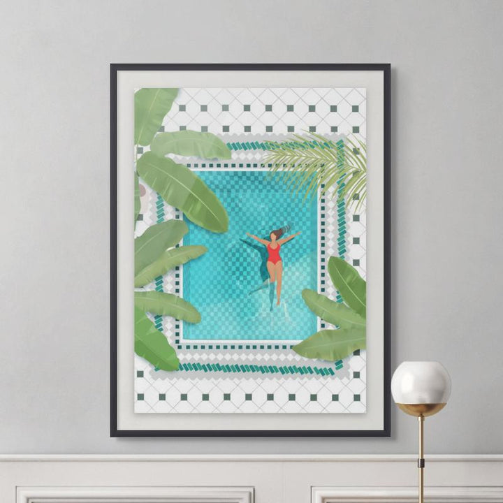 Riad Pool Art Print