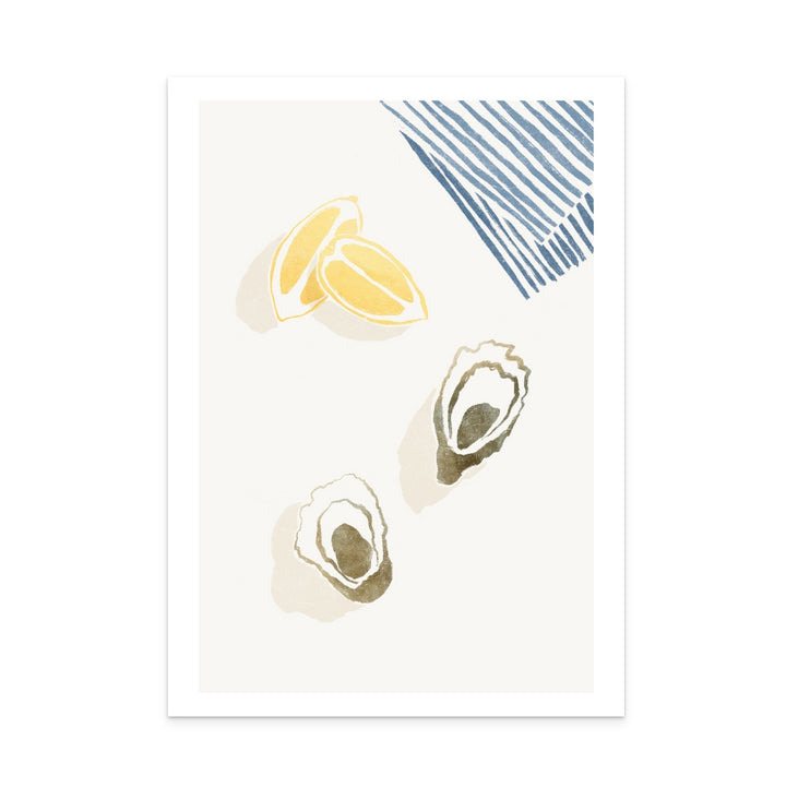 Oysters and Lemons Art Print