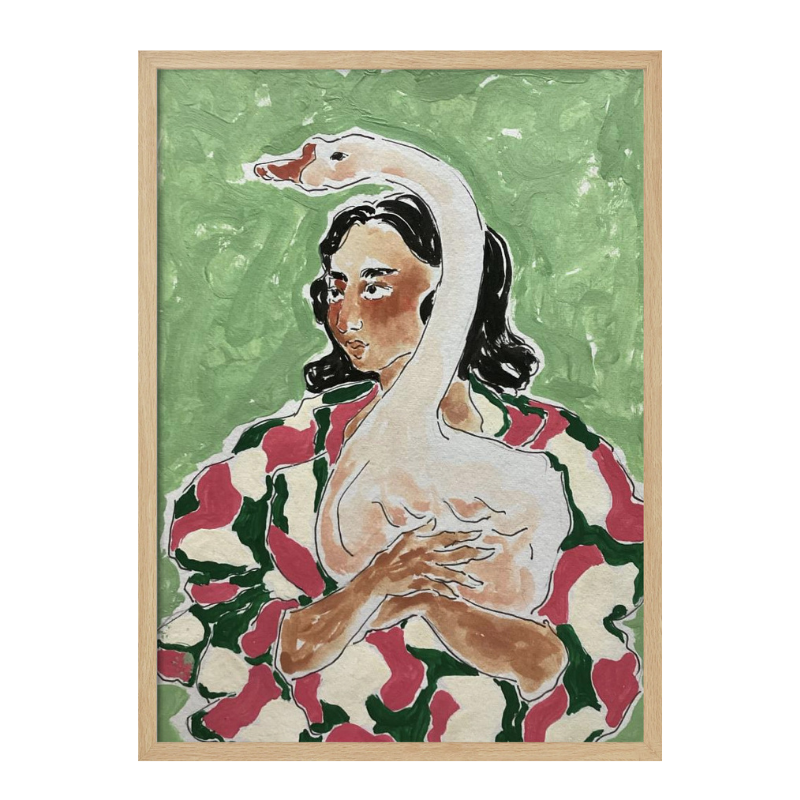 Cuadro "Girl With Swan"