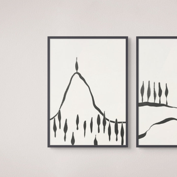 Minimal Line Landscape #2 Art Print