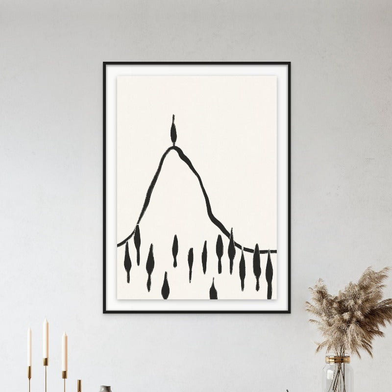 Minimal Line Landscape #2 Art Print