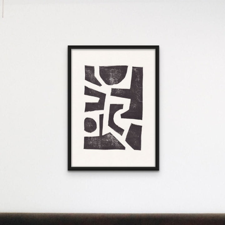 Linocut Abstract #5 Art Print