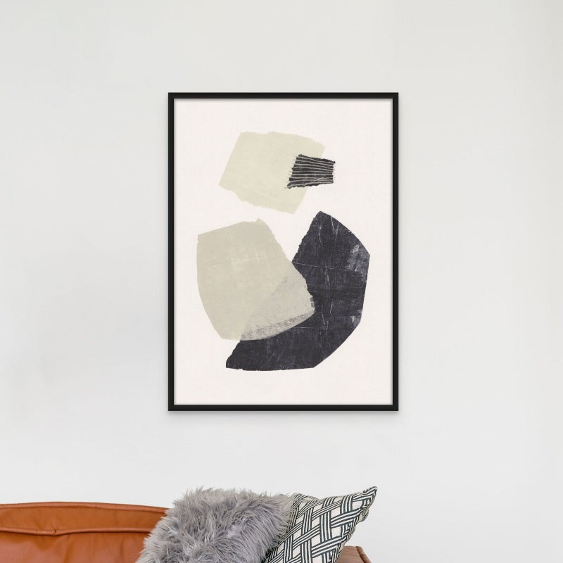 Monochrome Shapes #1 Art Print