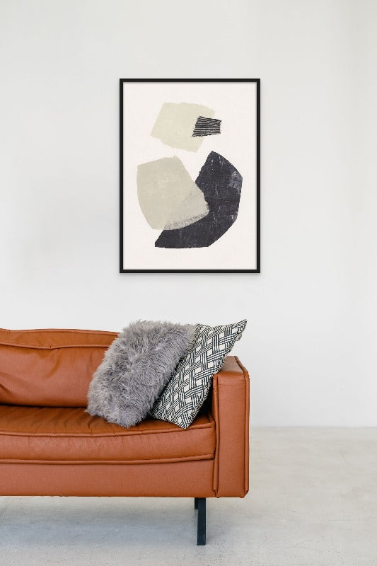 Monochrome Shapes #1 Art Print