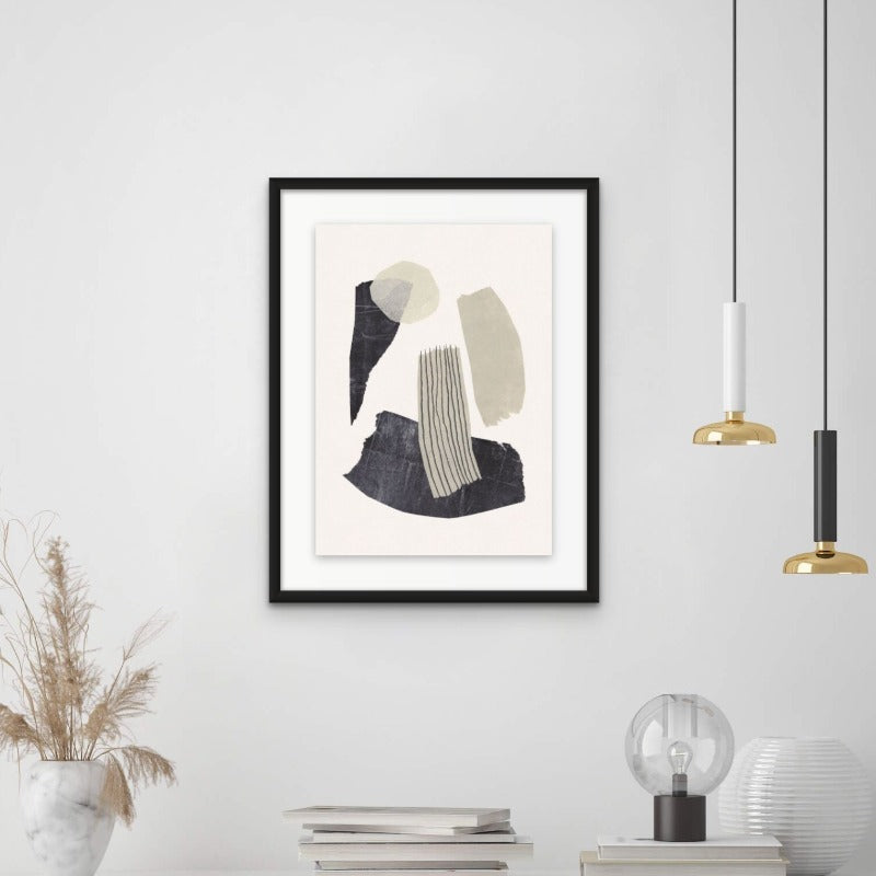 Monochrome Shapes #2 Art Print