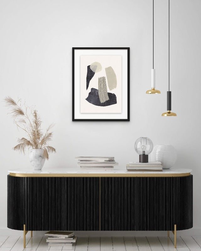 Monochrome Shapes #2 Art Print