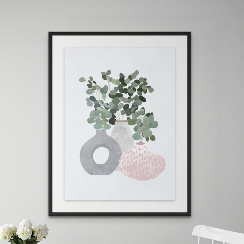 Scandi Japandi Plants Art Print