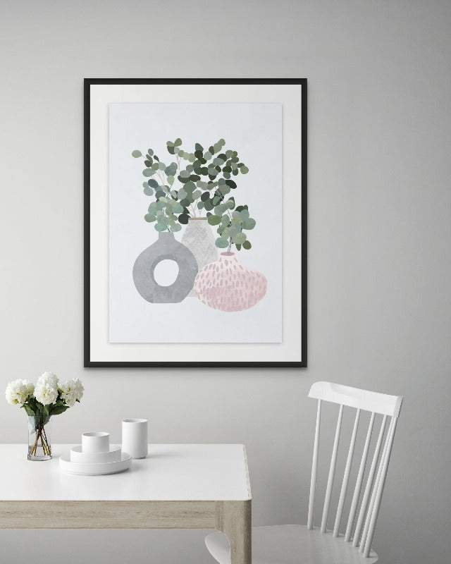 Scandi Japandi Plants Art Print