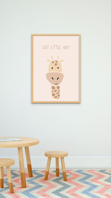 Giraffe nursery print Art Print