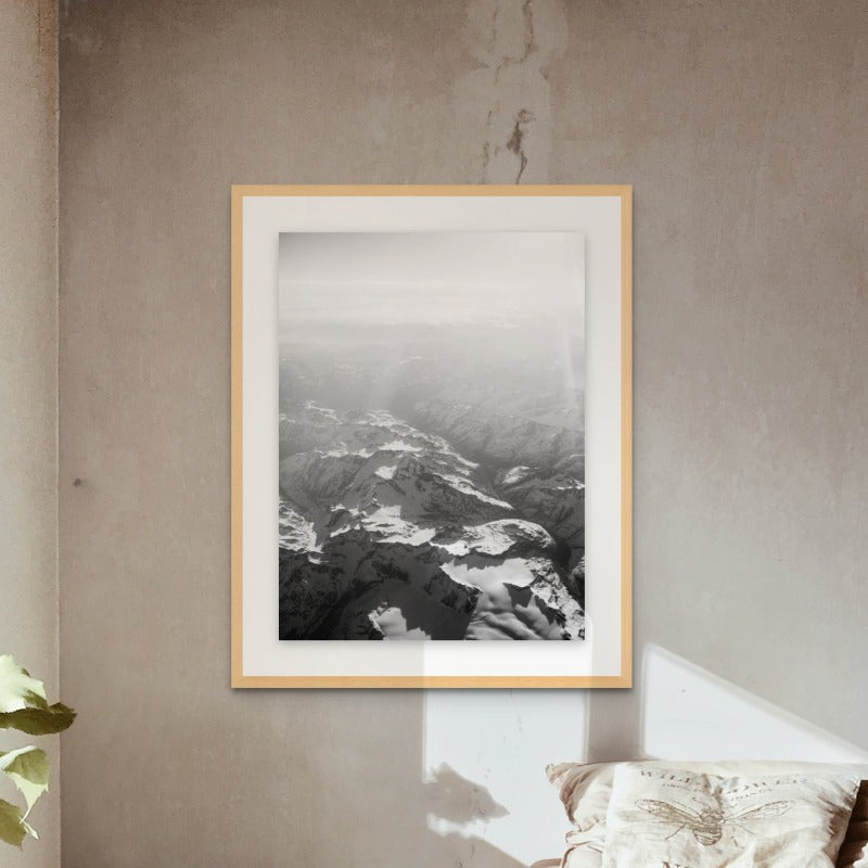 Alps in Black and White Art Print