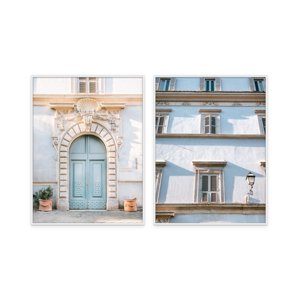 Set "Blue Lisbon" + "Blue tones of Rome - Italy travel photography" Art Prints