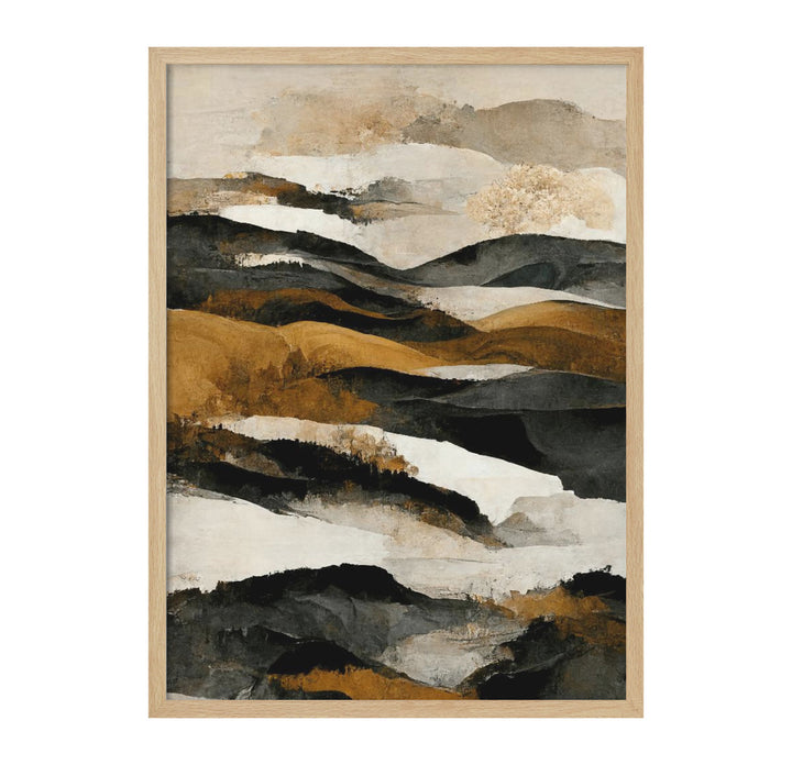 Ochre And Beige Mountains Art Print