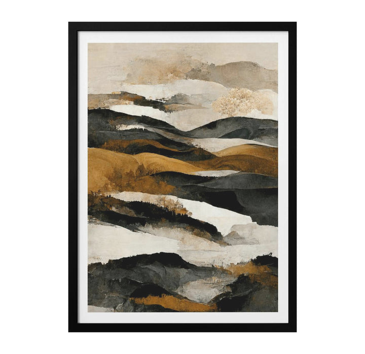 Ochre And Beige Mountains Art Print