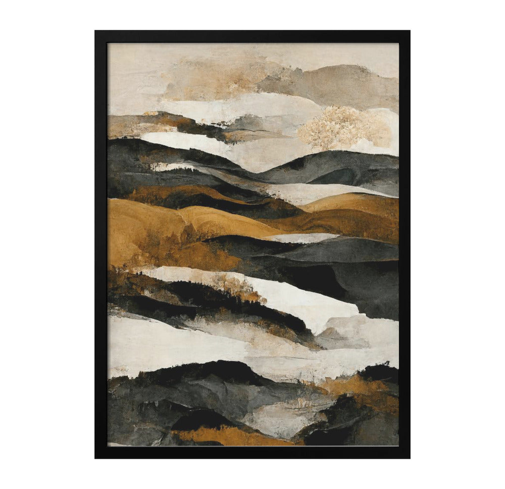 Ochre And Beige Mountains Art Print