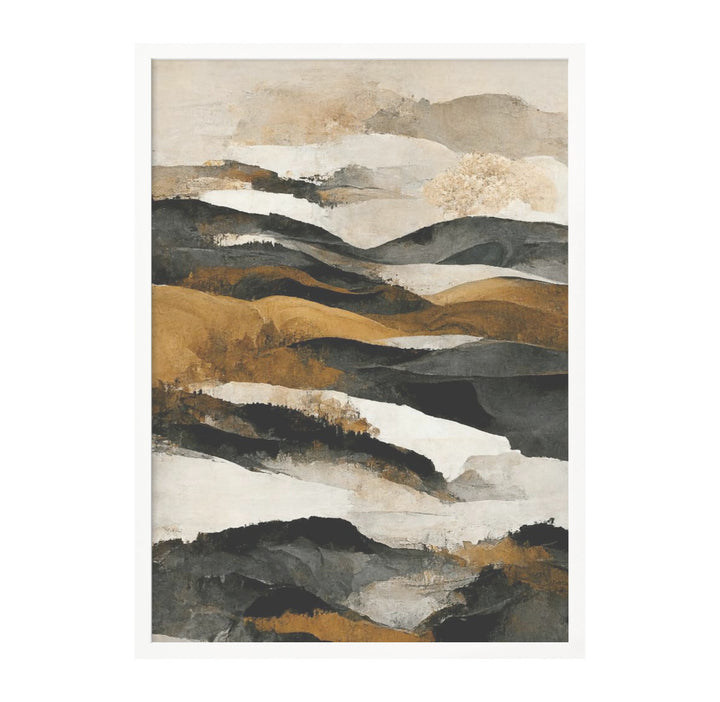 Ochre And Beige Mountains Art Print