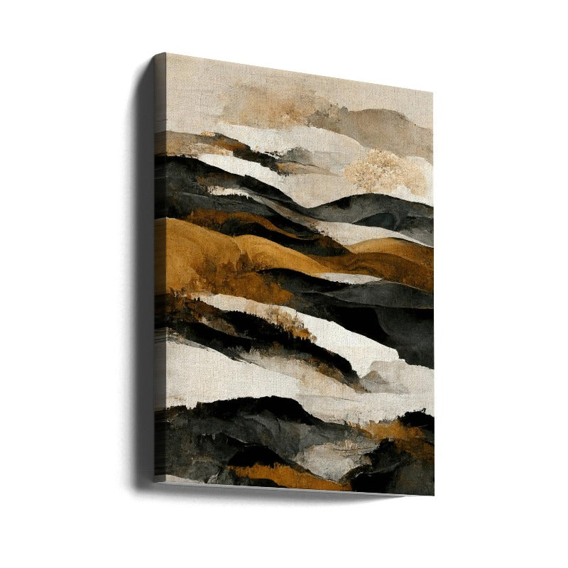 Ochre And Beige Mountains Art Print