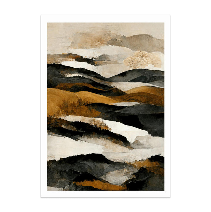 Ochre And Beige Mountains Art Print