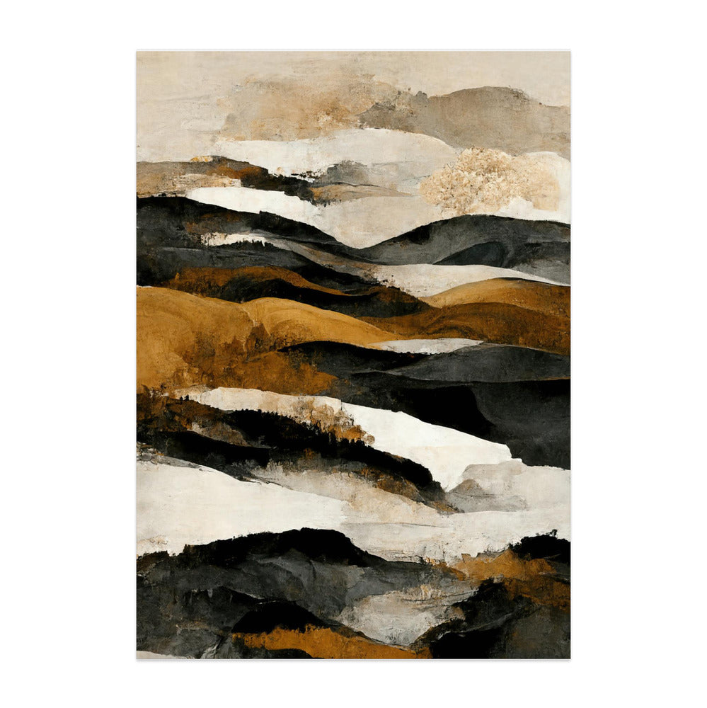 Ochre And Beige Mountains Art Print