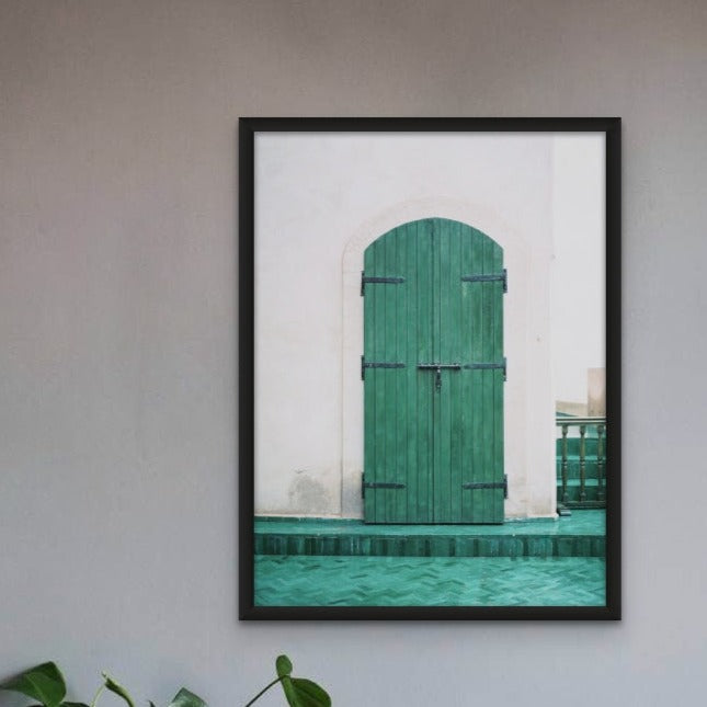 Marrakesh Green Door Art Print