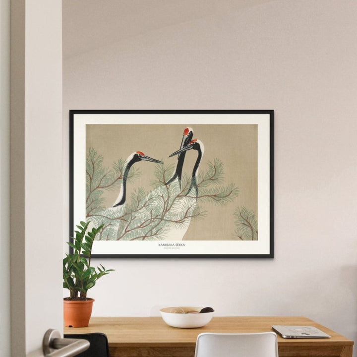 Cranes From Momoyogusa Art Print