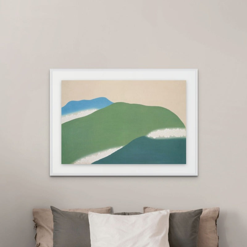 Green mountains from Momoyogusa Art Print