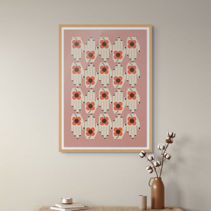 Flower In The Hand Art Print